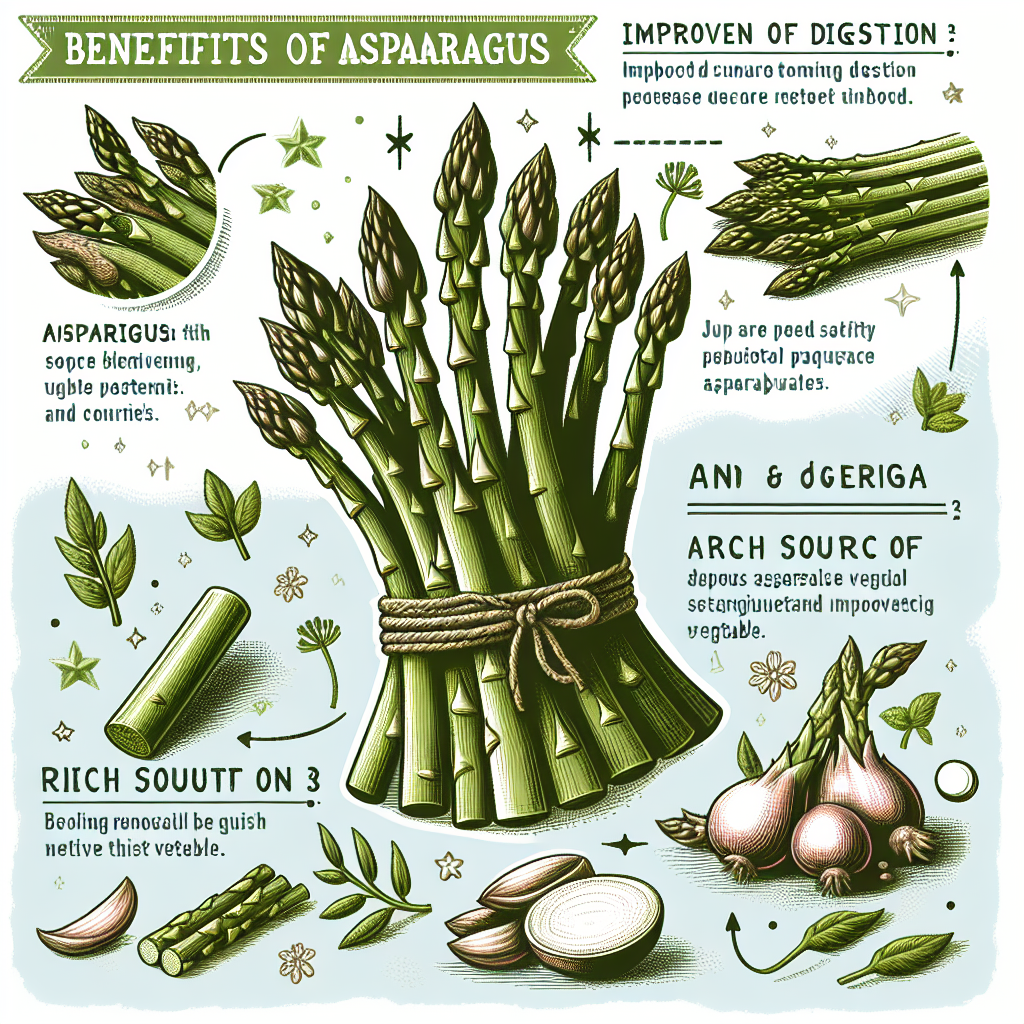 아스파라거스의 효능: 소화 개선과 영양소가 풍부한 채소 활용법