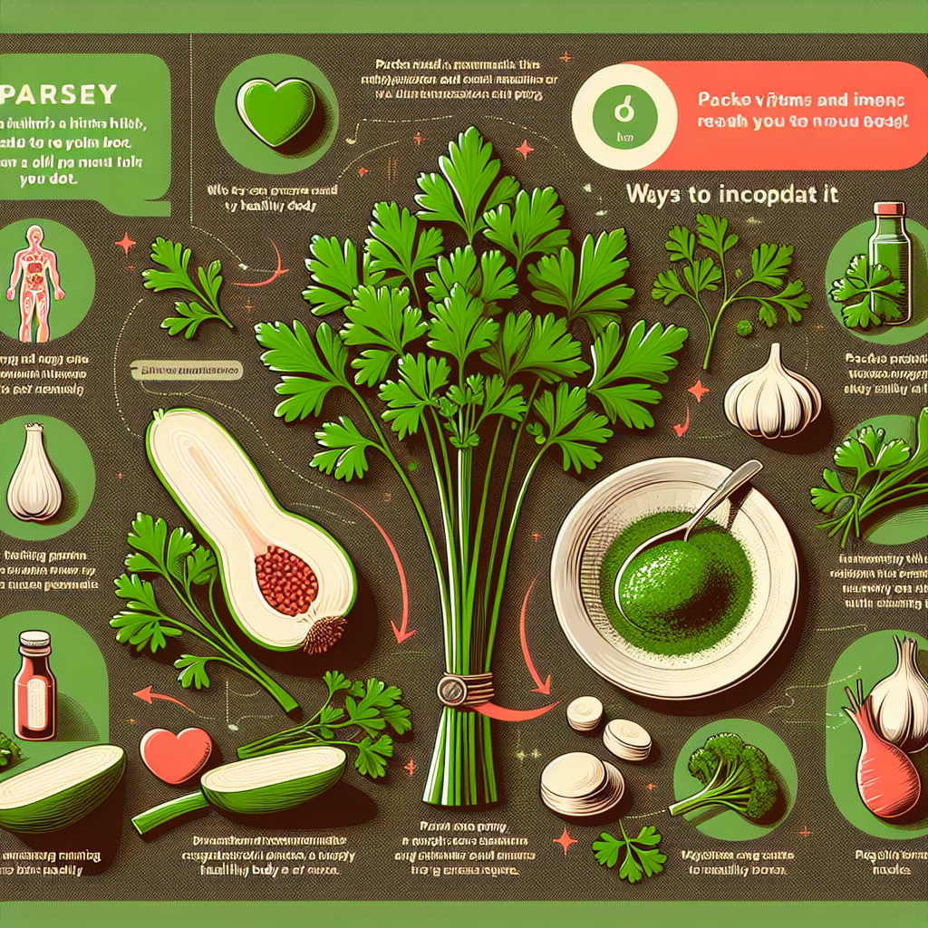 파슬리의 효능: 비타민과 미네랄로 건강한 몸 만들기와 활용법